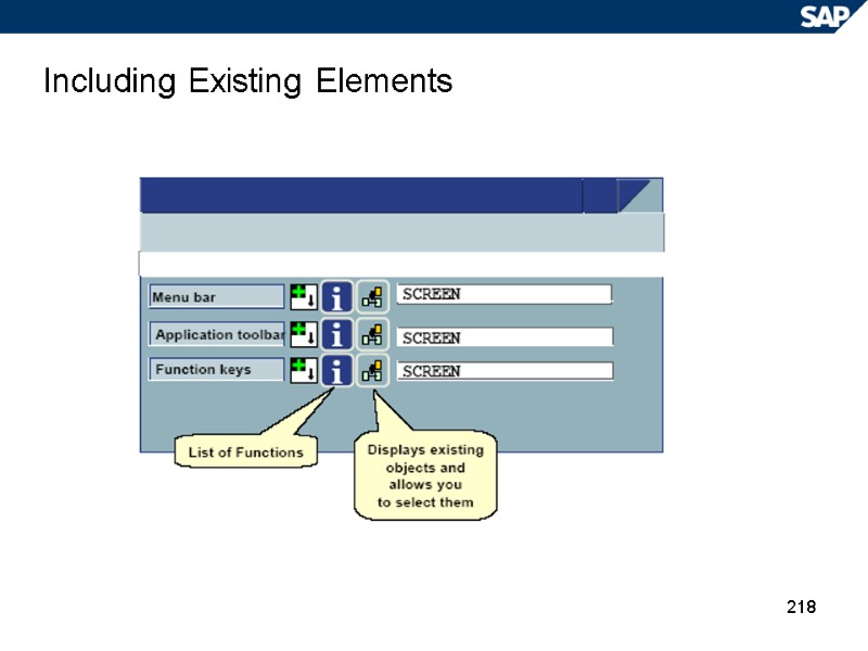 218 Including Existing Elements